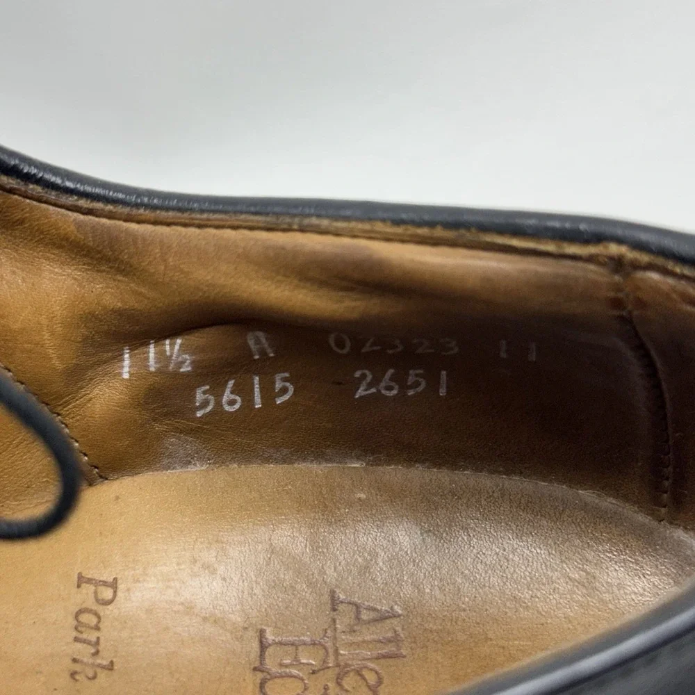 Allen Edmonds Park Avenue 5615 Men 11.5A Black Leather Captoe Oxford Dress Shoes